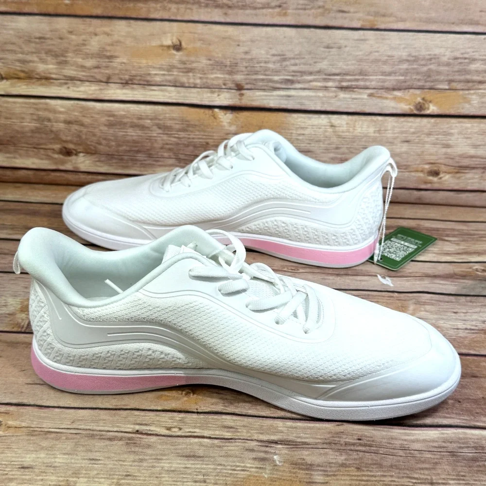 Hike Footwear HF Wave White Pink Pain Free Walk Shoes Barefoot Sneakers 10